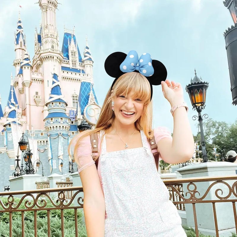ODOCARE Store Handmade Mouse Ears Headband for Women and Ladies, Polka Dot Bow Minnie Ears Costume Accessories - Image 5
